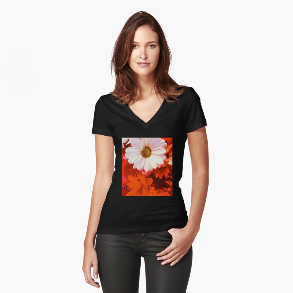 Item preview, Fitted V-Neck T-Shirt designed and sold by OneDayArt.