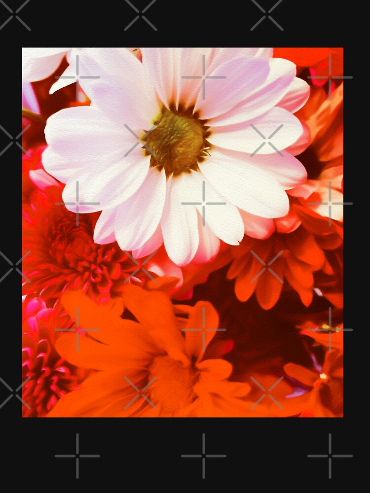 Thumbnail 7 of 7, Classic T-Shirt, Daisy in the Red designed and sold by OneDayArt.