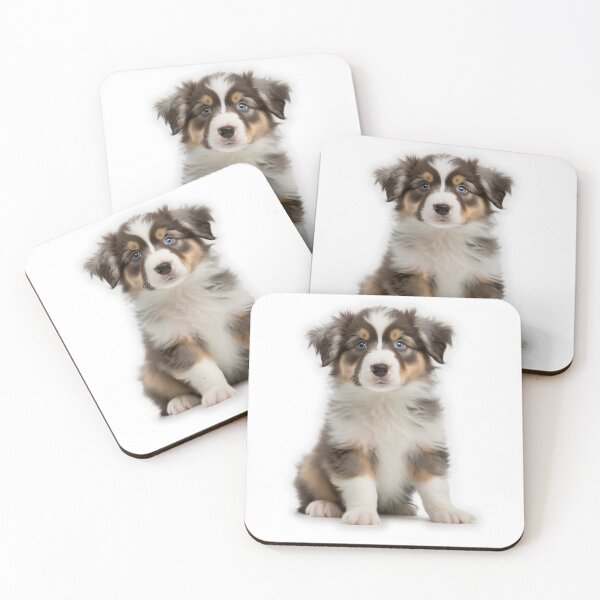 Item preview, Adorable Australian Shepherd Puppy - Heart Stealing Cutie designed and sold by newnomads-art.