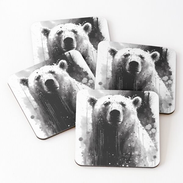 Item preview, Ink Polar Bear Portrait designed and sold by TortillaChief.