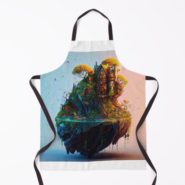 Item preview, Mobile Island ind Pixel Art with green plants and trees and big house designed and sold by ZooOfArt.