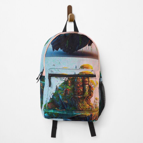 Item preview, Mobile Island ind Pixel Art with green plants and trees and big house designed and sold by ZooOfArt.