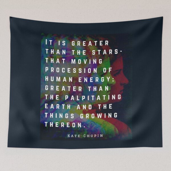 Item preview, Kate chopin portrait and quote: It is greater than the stars... designed and sold by artbleed.