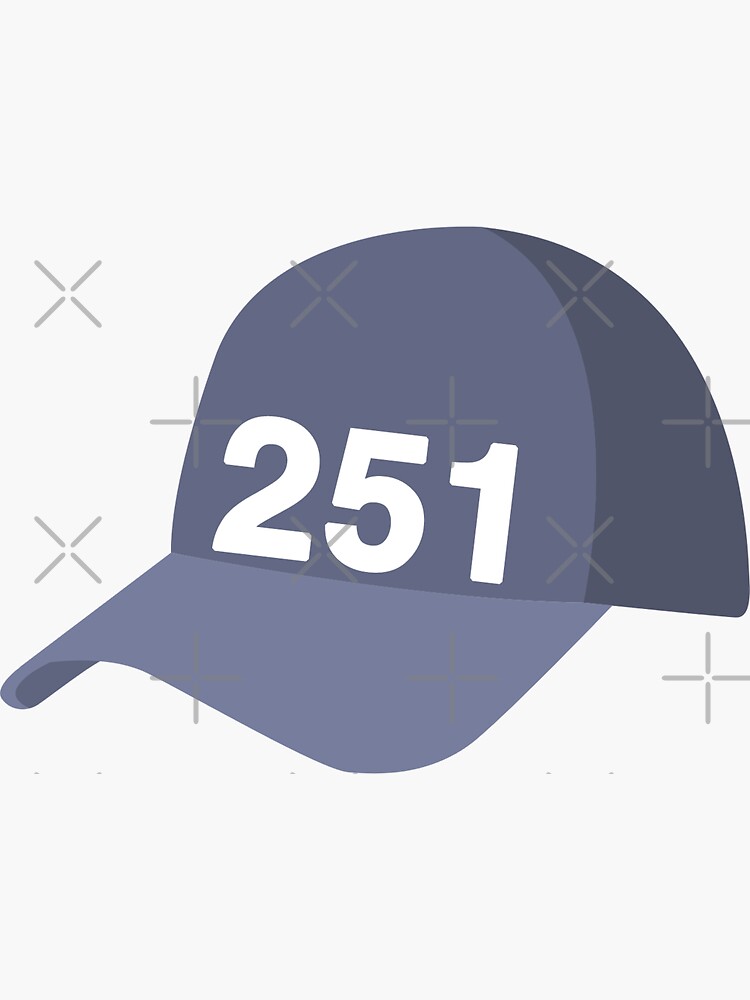 "251 Baseball Cap" Sticker by ayeamy Redbubble