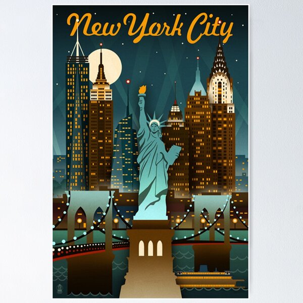 Item preview, Vintage Poster New York City designed and sold by Gestreift.