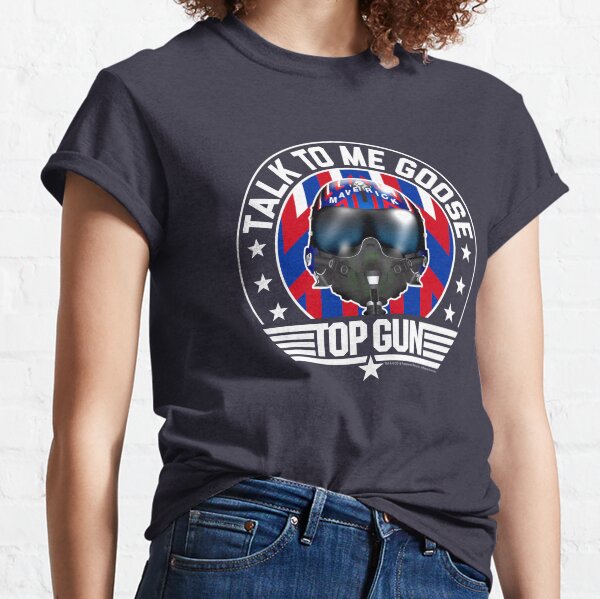 Top Gun Talk To Me Goose Maverick Stars & Stripes Movie Logo Classic T-Shirt