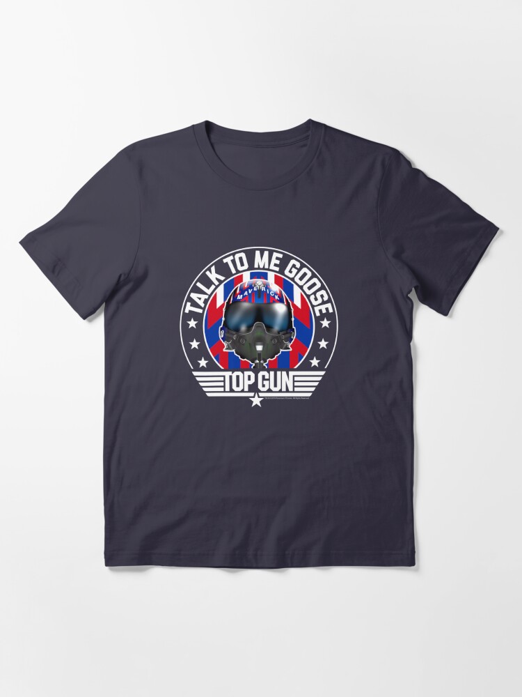 Top Gun Talk To Me Goose Maverick Stars & Stripes Movie Logo Essential T- Shirt for Sale by FifthSun