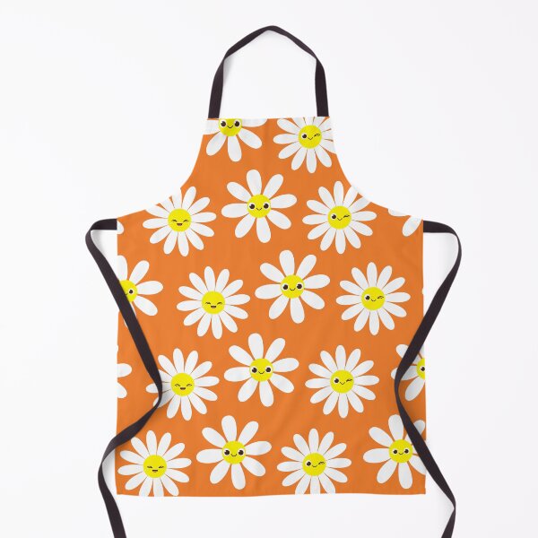 Item preview, Retro Orange Happy Face Daisies Seamless Pattern  designed and sold by ClaudiaFlores.