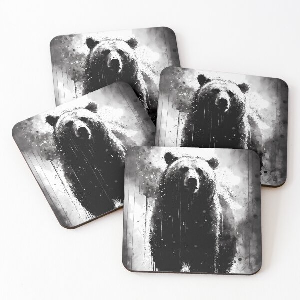 Item preview, Grizzly Bear Ink Portrait designed and sold by TortillaChief.