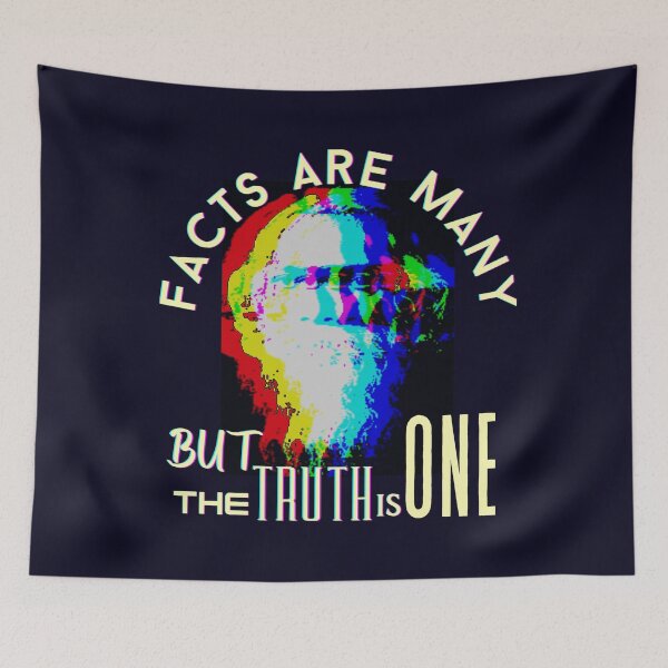 Item preview, Tagore portrait art and quote: Facts are many, but the truth is one designed and sold by artbleed.