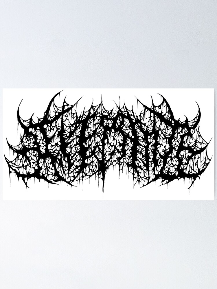 AKIProd Death Metal logo Poster for Sale by AKIProduction