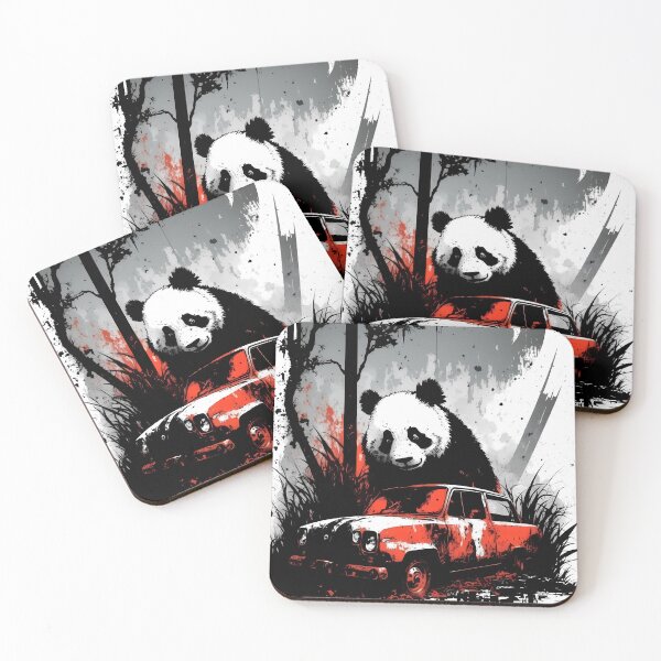 Item preview, Panda Behind A Rusted Car designed and sold by TortillaChief.