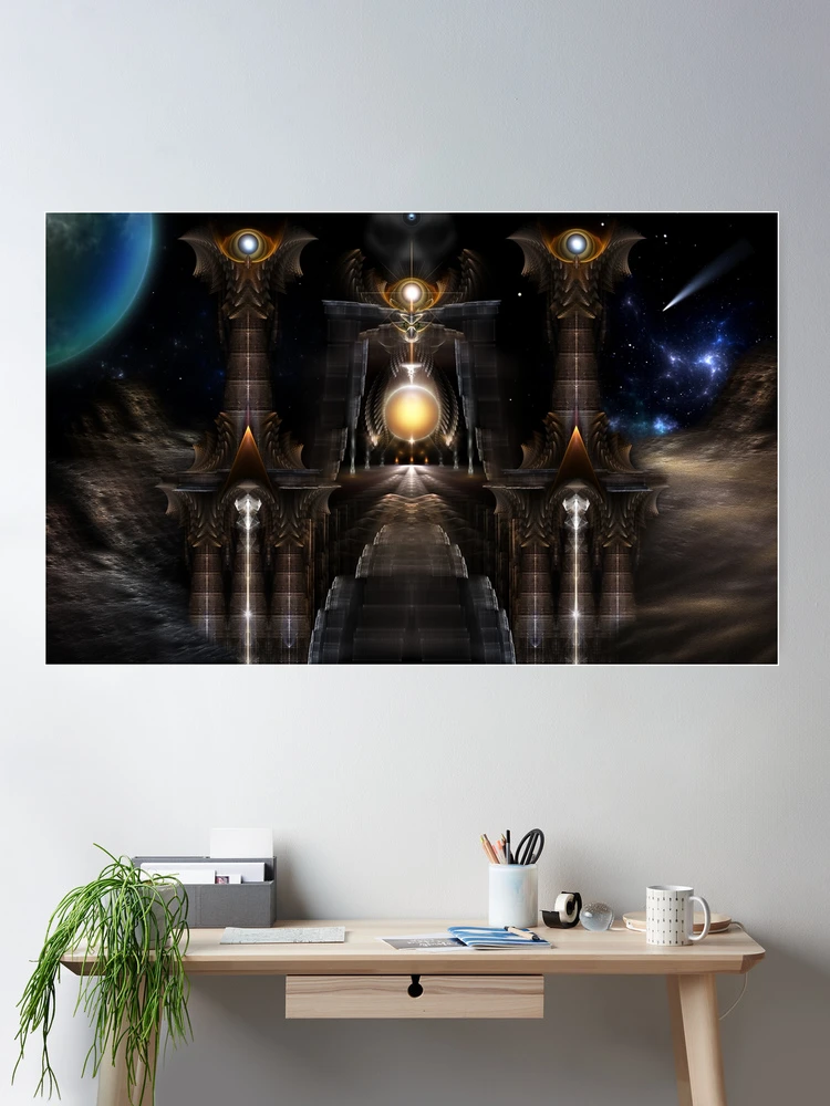 Orb Of Acrellis Fractal Art by xzendor7 Room Decor Poster Art Print