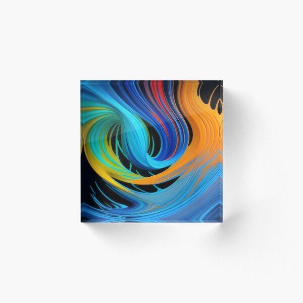 Item preview, Waves of Frozen Water in Rainbow Colors designed and sold by FlowingMovement.