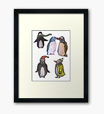 Penguin party Framed Print