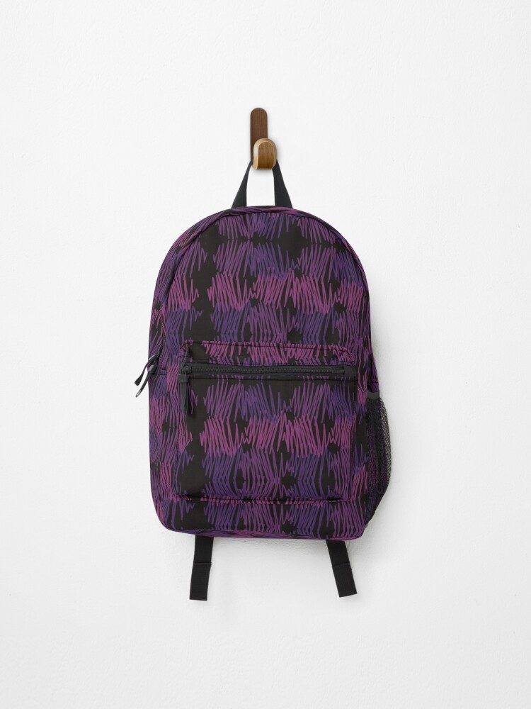 Thumbnail 1 of 3, Backpack, Blackberry Tones Overlapping Pattern designed and sold by awsomepatterns.