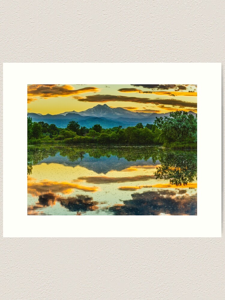Thumbnail 1 of 3, Art Print, Golden Ponds Reflections designed and sold by nikongreg.