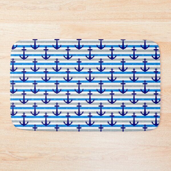 Item preview, Nautical Anchor With Blue Stripes designed and sold by Packrat.