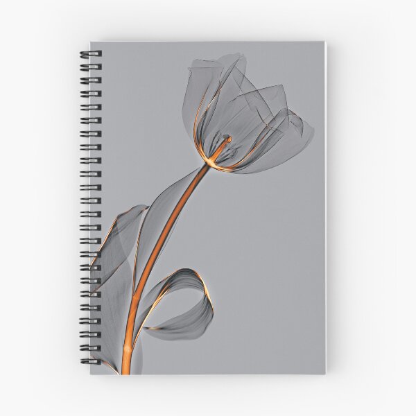 Item preview, Flower in gray and orange, tulip designed and sold by Lanuma.