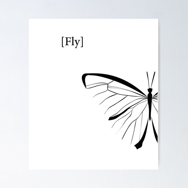 Item preview, Fly Black & White Minimal, inspirational meanings designed and sold by Targeted Inspire.