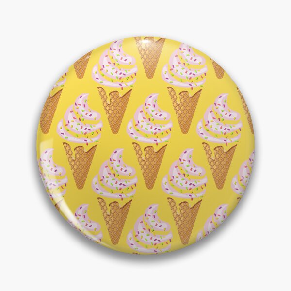 Item preview, Ice cream pattern frozen yogurt in waffle cone designed and sold by CutieBlue.