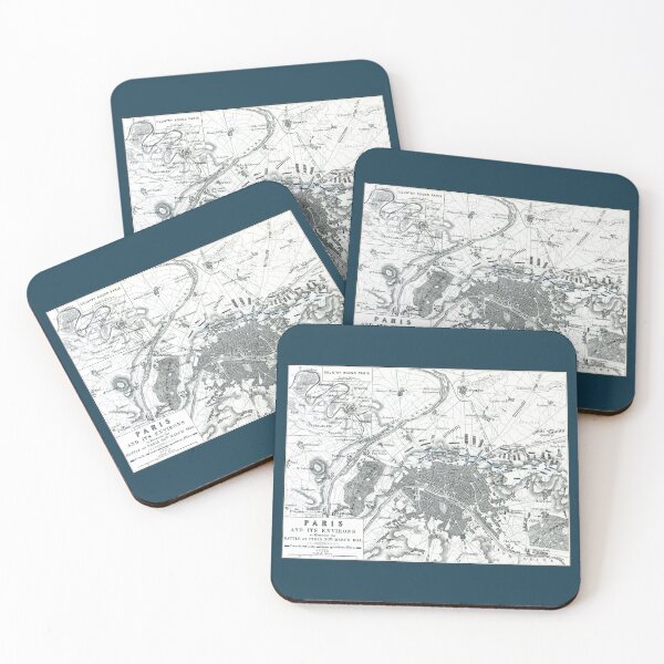 Item preview, Map of the Battle of Paris France, 1814 designed and sold by historicimage.