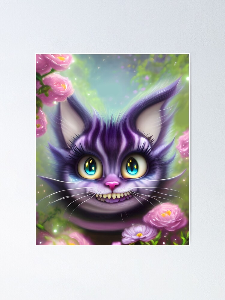 Beautiful White Fairy Kitten on Pink Flower Diamond Painting Art