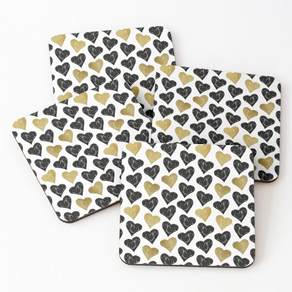 Item preview, Heart Pattern - Gold Accent designed and sold by Andrea Turner.