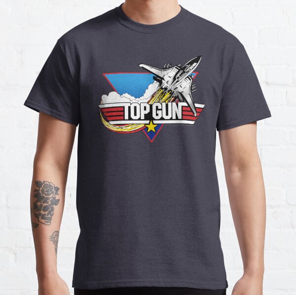 Top Gun Classic Vintage Jet Stars & Stripes Movie Logo Classic T-Shirt