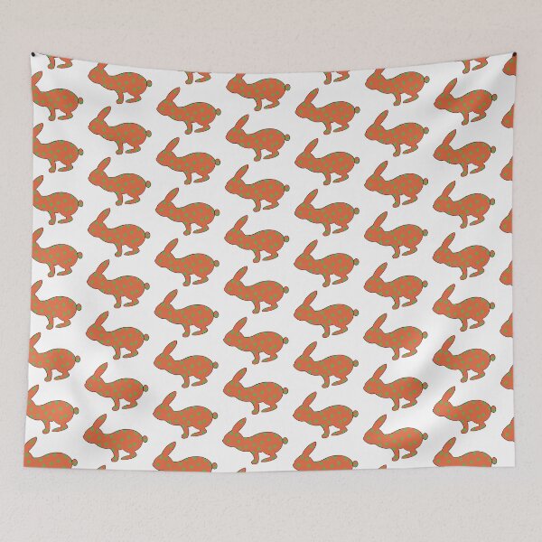 Item preview, Popping Polka Dots Bunny: A Playful Orange and Green Design designed and sold by esw22.