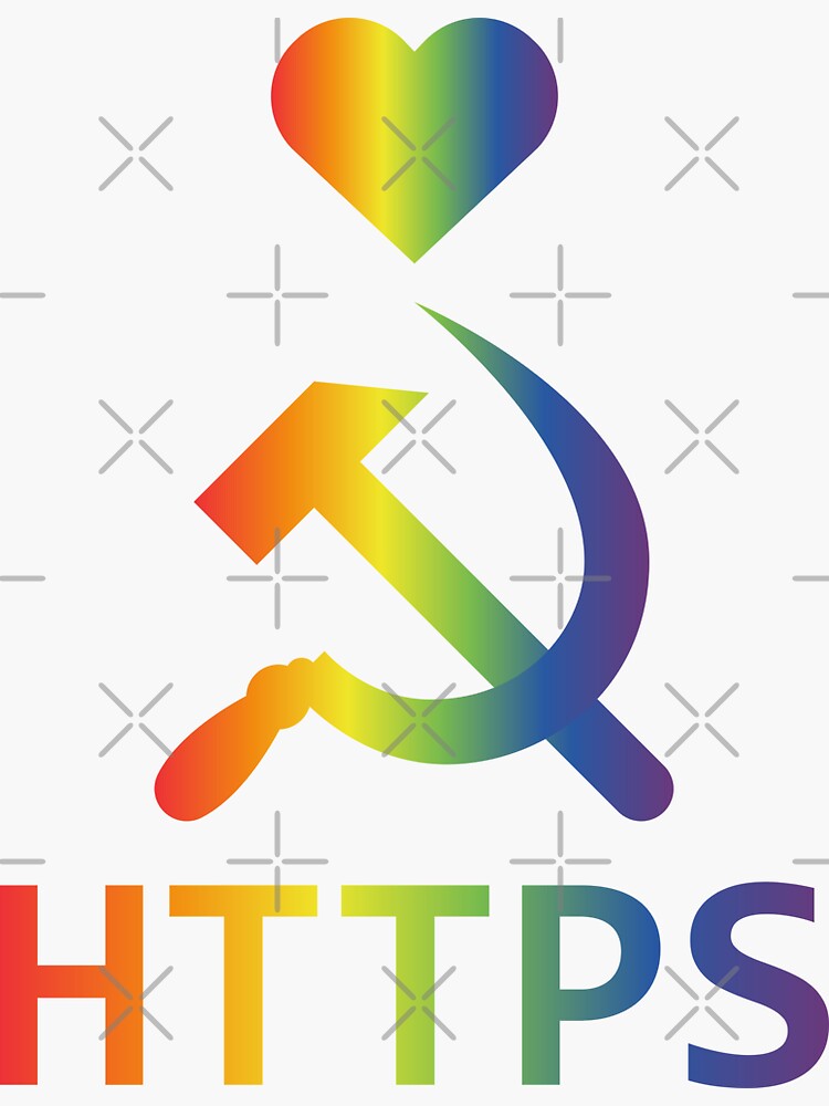 Thumbnail 3 of 3, Sticker, Secure Internet - Rainbow Heart designed and sold by 3FreaksWith.