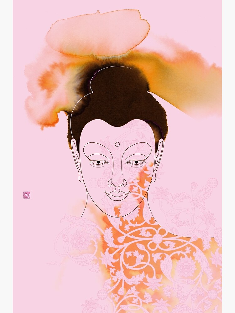 Pink Gautama Buddha by Thoth-Adan
