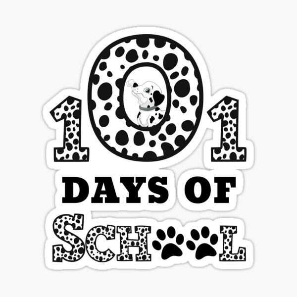 Adorable 101 Days School Dabbing Dalmatian Dog Cute 100 Days