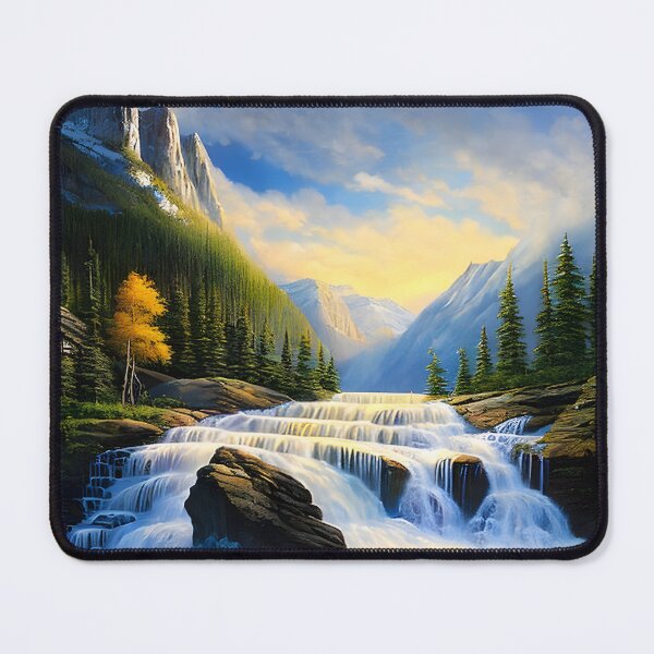 Item preview, Mountain waterfall landscape designed and sold by ElLocoMus.