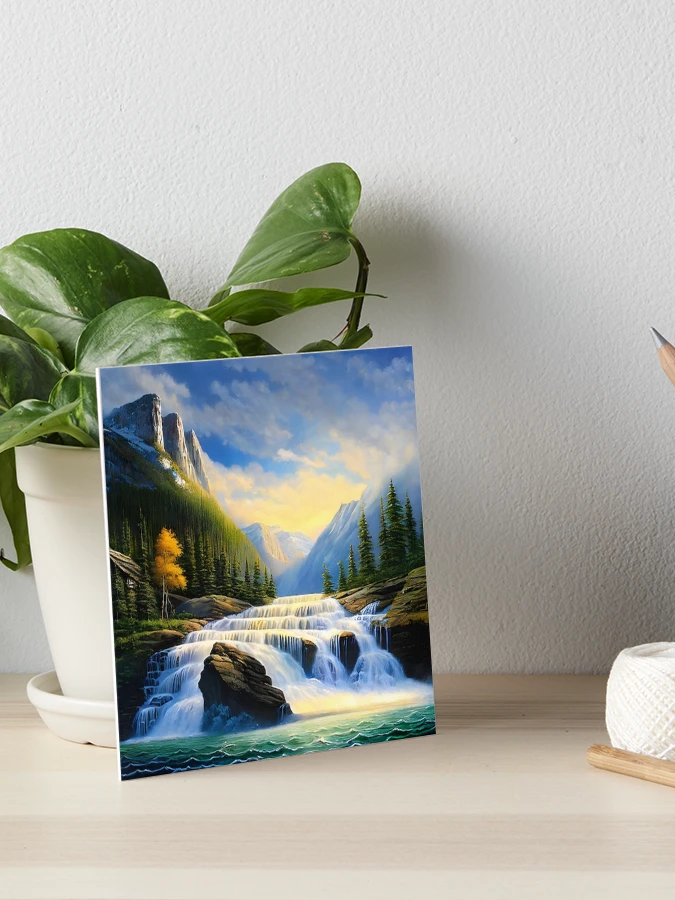 Mountain waterfall landscape