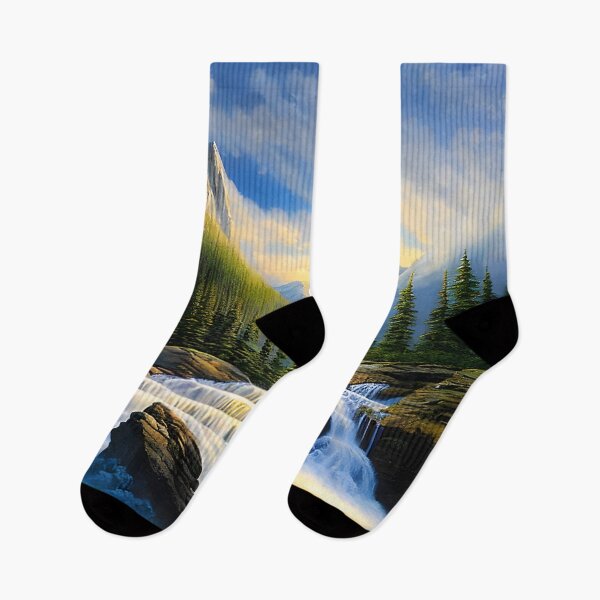 Item preview, Mountain waterfall landscape designed and sold by ElLocoMus.