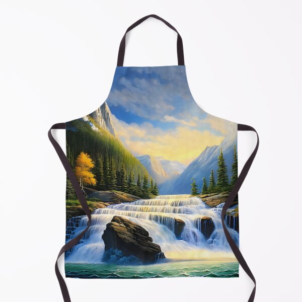 Item preview, Mountain waterfall landscape designed and sold by ElLocoMus.