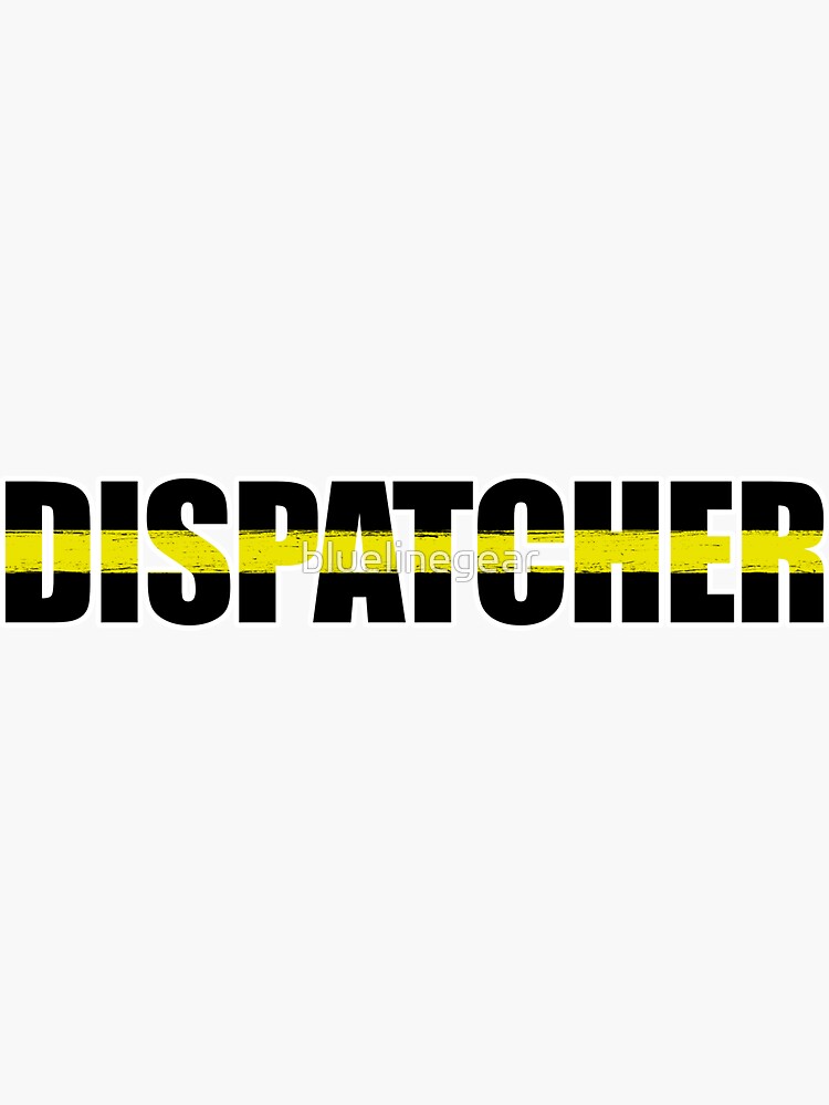 “Dispatcher Thin Gold Line” Sticker by bluelinegear | Redbubble