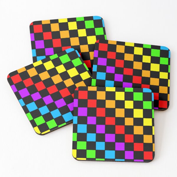 Item preview, Rainbow Checkerboard Pattern designed and sold by SquishyBeeArt.