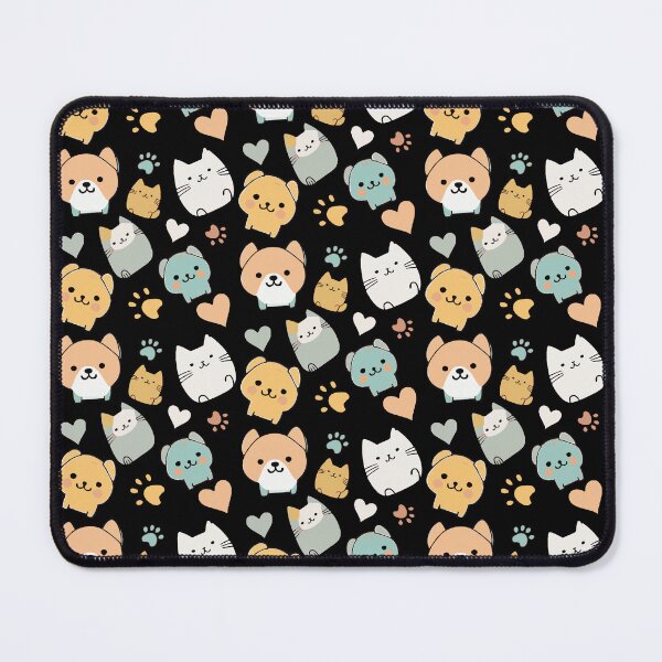 Item preview, Copie de Pattern: dog, cat, heart and animal paw designed and sold by Artxplor.