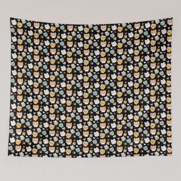 Item preview, Copie de Pattern: dog, cat, heart and animal paw designed and sold by Artxplor.
