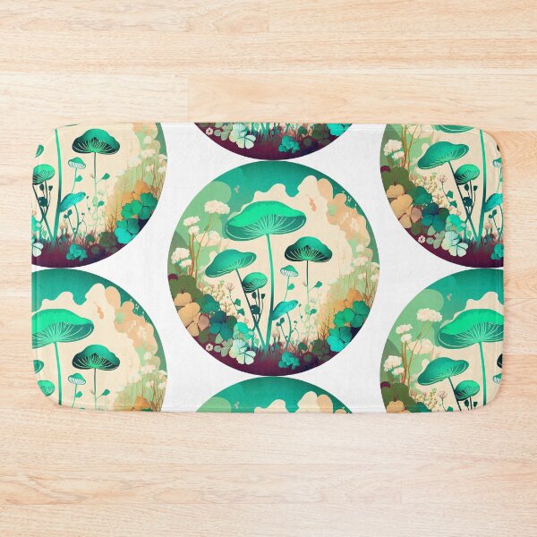 Item preview, Groovy Cottagecore Mushrooms in the Forest designed and sold by TheJadeCat.