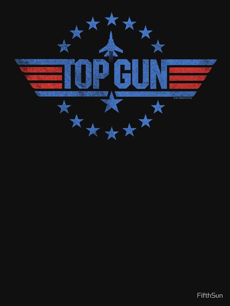 "Top Gun Classic Vintage Blue & Red Movie Stars Logo" Tshirt for Sale by FifthSun Redbubble