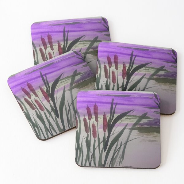 Item preview, Cattail Grass Watercolor  designed and sold by pdbjork.