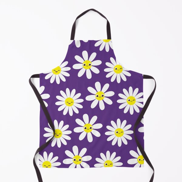 Item preview, Purple Retro Happy Face Daisies Seamless Pattern  designed and sold by ClaudiaFlores.