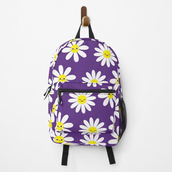 Item preview, Purple Retro Happy Face Daisies Seamless Pattern designed and sold by ClaudiaFlores.