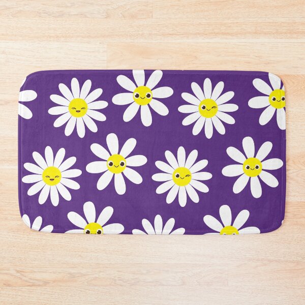 Item preview, Purple Retro Happy Face Daisies Seamless Pattern  designed and sold by ClaudiaFlores.
