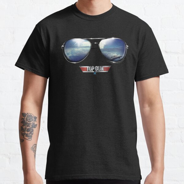 Top Gun Classic Vintage Aviator Reflections Movie Logo Classic T-Shirt