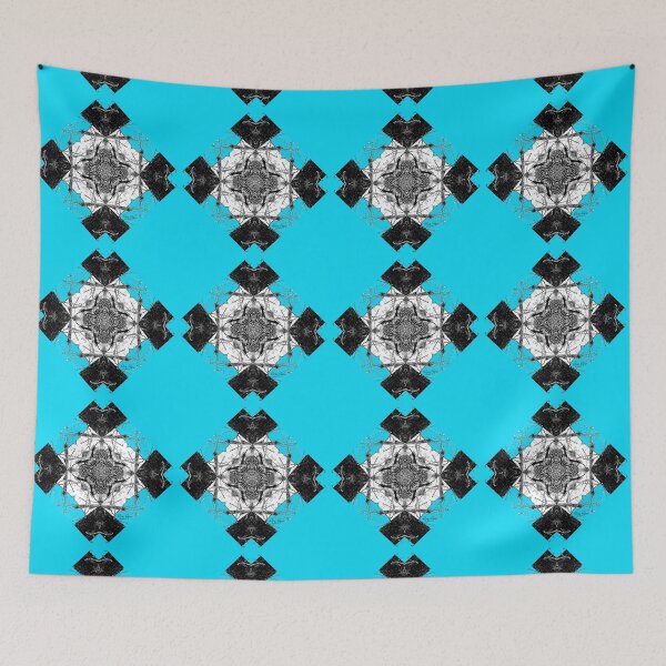 Item preview, Black and White Filigree Diamond Pattern designed and sold by deleas.