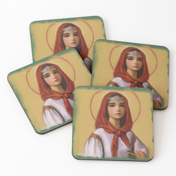 Item preview, Saint Dymphna designed and sold by HappyRandomArt.